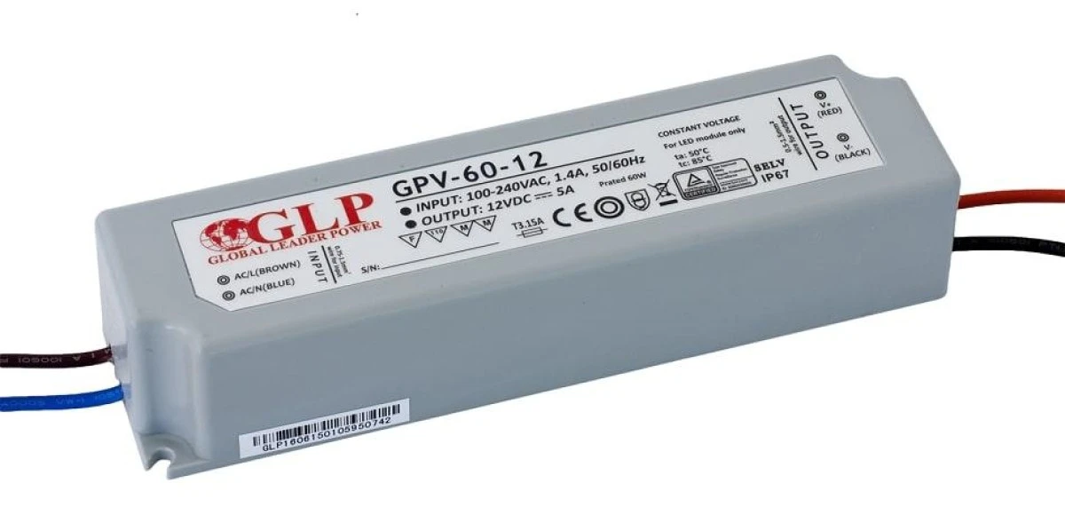 GPV‑60‑12 Zasilacz impulsowy do LED 60W 12V/5A IP67 Hermetyczny