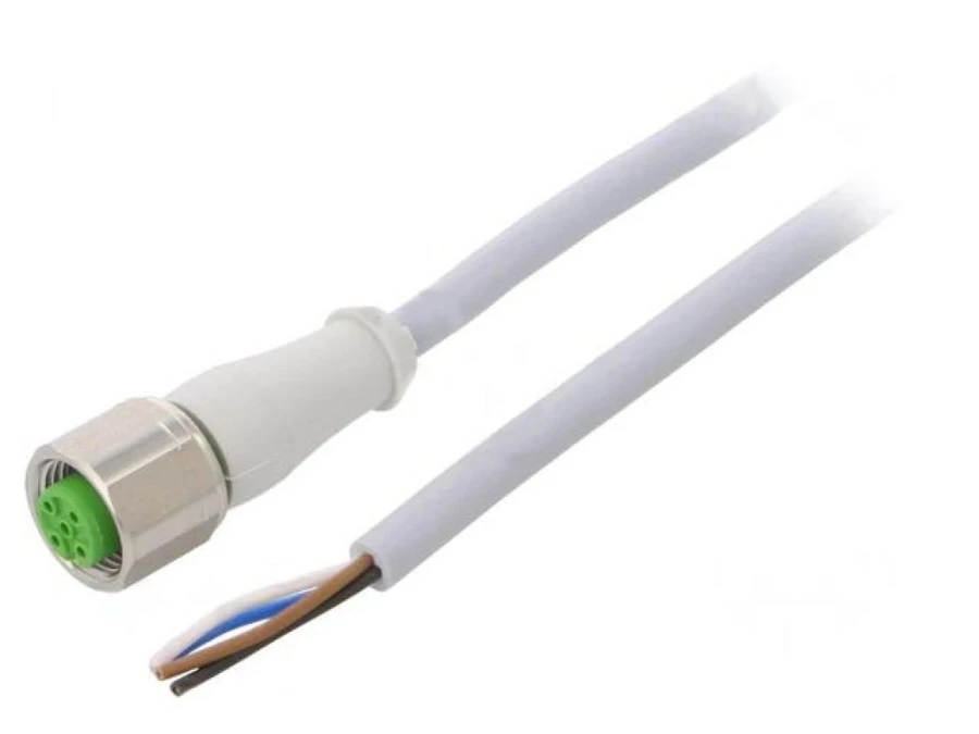Gniazdo proste M12, 4P z przewodem o długości 20m PVC, 250VAC 7014‑12221‑2142000