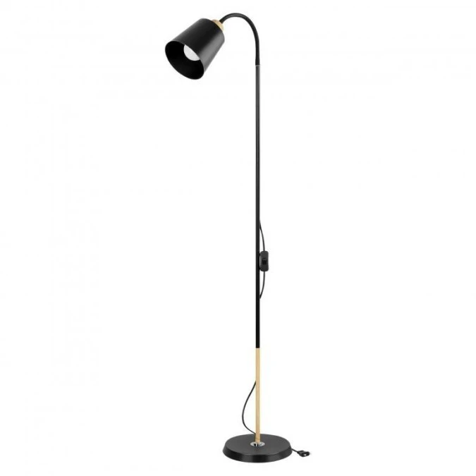 GRACE 1P, lampa podłogowa, E27, max. 18W, 160 cm, czarna,LS‑6/B