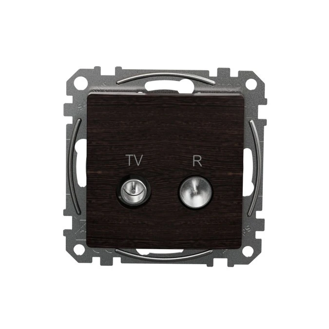 Gniazdo R/TV końcowe (4dB), wenge, efekt drewna, Sedna Design i Elements SDD181471R