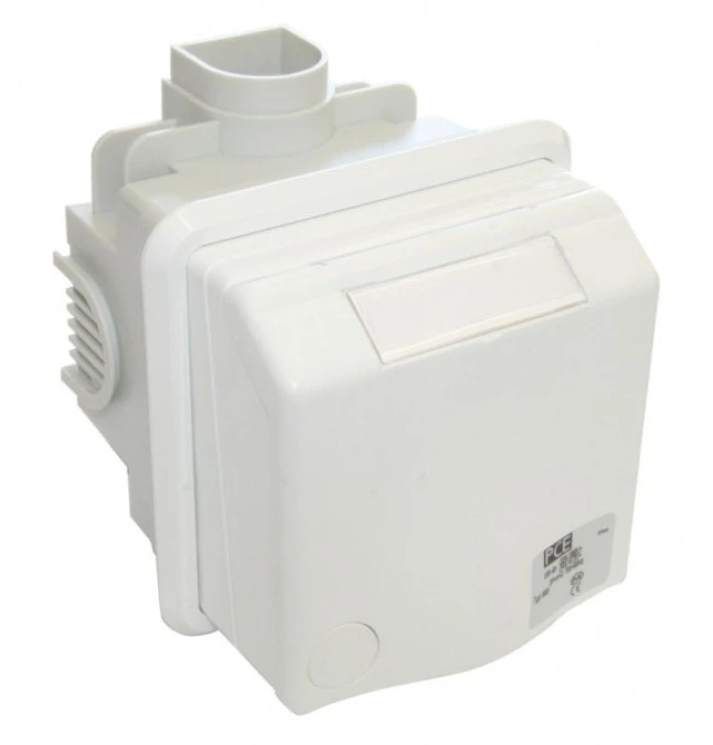 Gniazdo podtynkowe przelotowe 16A 2P+Z 230V szare IP44 DESIGN 883108v