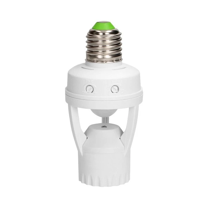 Gniazdo żarówki z czujnikiem ruchu, 360st. IP20, gwint E27, 1x60W,MS‑2