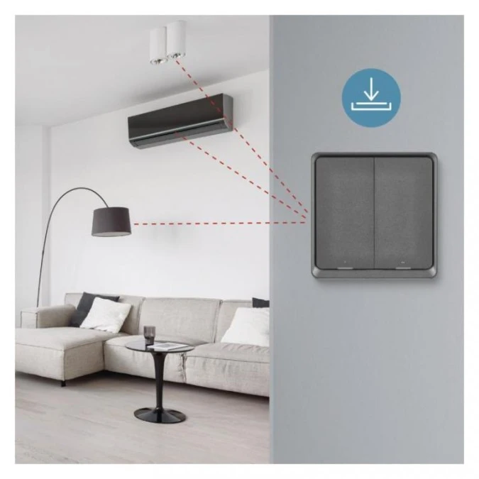 GoSmart Przenośny kontroler scenerii IP‑2002ZB, ZigBee 3.0, dwuprzyciskowy H5015