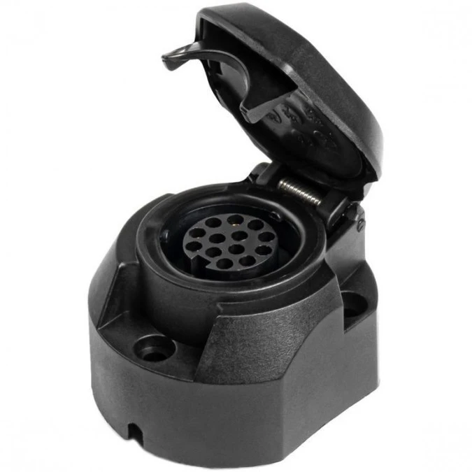 Gniazdo przyczepowe 13‑pin 12V plastikowe na kabel