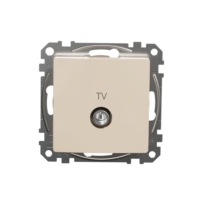 Gniazdo R/TV końcowe (4dB), beżowe, Sedna Design i Elements SDD112471R
