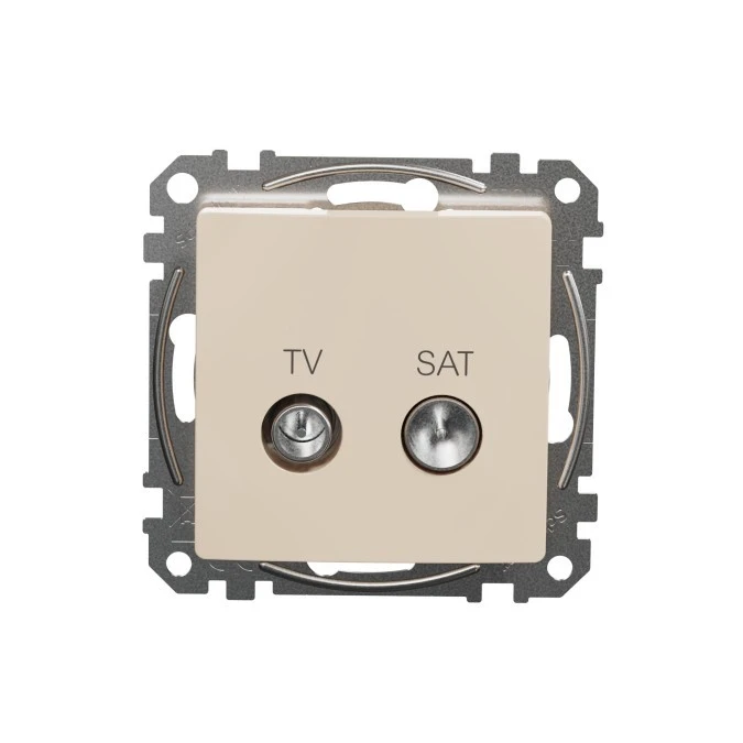Gniazdo TV/SAT przelotowe (7dB), beżowy, Sedna Design i Elements SDD112474S