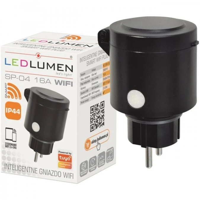 Gniazdo zewnętrzne WiFi TUYA SMART Plug IP44 SP‑04 16A