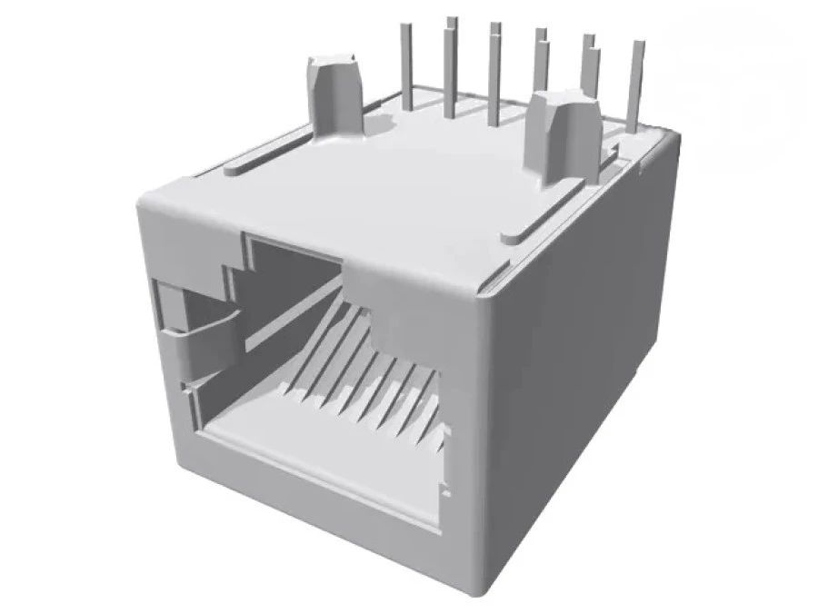 Gniazdo RJ50 PIN: 10 Kat: 3 ekranowane Układ: 10p10c na PCB THT 5558067‑1