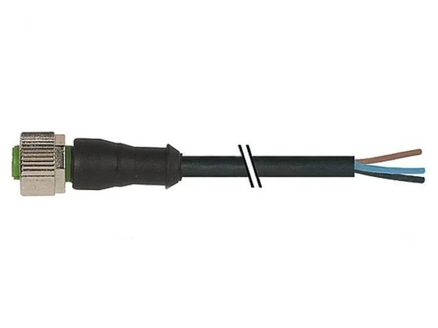 Gniazdo proste M12, 4P z przewodem o długości 5m PVC 250VAC 4A 7000‑12221‑6140500