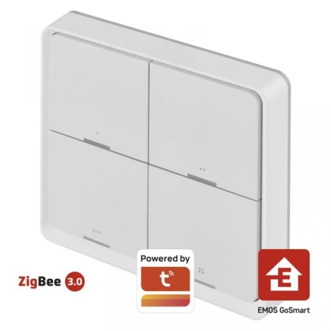 GoSmart Przenośny kontroler scenerii IP‑2004ZW, ZigBee 3.0, czteroprzyciskowy H5013