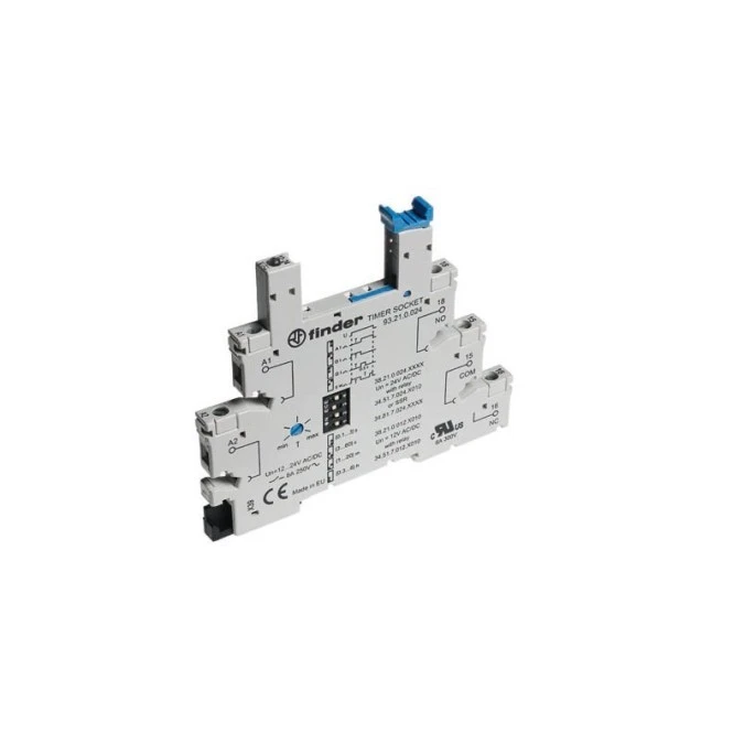 Gniazdo –wielofunkcyjny moduł czasowy (AI DI GI SW) do przekaź. serii 34, 12‑24V AC/DC, zac. śrubowe, szyna DIN 93.21.0.024