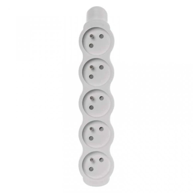Gniazdo /rozgałęźnik/ do przedłużacza 5‑gniazd z/u białe P0500N
