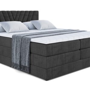 Łóżko kontynentalne z pojemnikiem i materacem H3|H4 ERNINA KING 160×200 cm 208196 Łóżko kontynentalne z pojemnikiem i materacem H3|H4 ERNINA KING 160×200 cm 208196