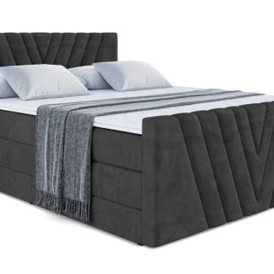 Łóżko kontynentalne z pojemnikiem i materacem H3|H4 ERNINA-Z KING 200x200cm 208850