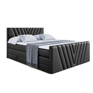 Łóżko kontynentalne z pojemnikiem i materacem H3|H4 ERNINA-Z KING 200x200cm 237573