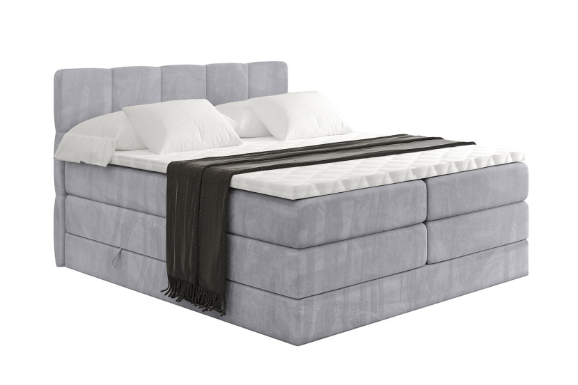 Łóżko kontynentalne z pojemnikiem i materacem H3|H4 LIRO KING 140x200 cm 525206
