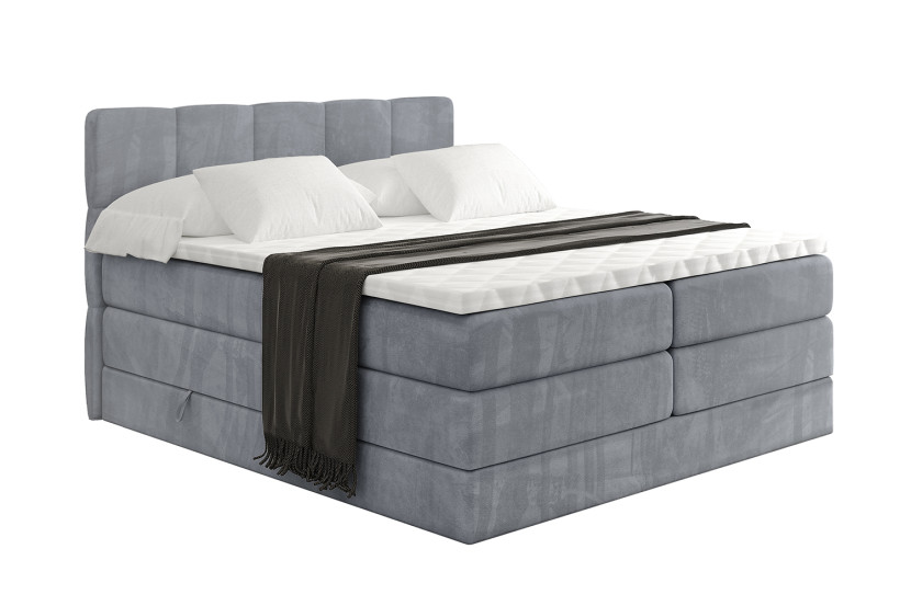 Łóżko kontynentalne z pojemnikiem i materacem H3|H4 LIRO KING 180x200 cm 525202