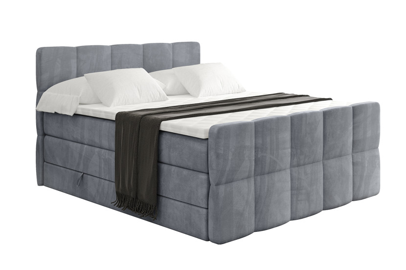 Łóżko kontynentalne z pojemnikiem i materacem H3|H4 LIRO-Z KING 200x200cm 525197
