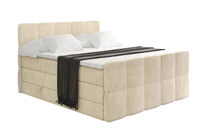 Łóżko kontynentalne z pojemnikiem i materacem H3|H4 LIRO-Z KING 200x200cm 525221