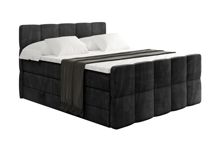 Łóżko kontynentalne z pojemnikiem i materacem H3|H4 LIRO-Z KING 200x200cm 525260