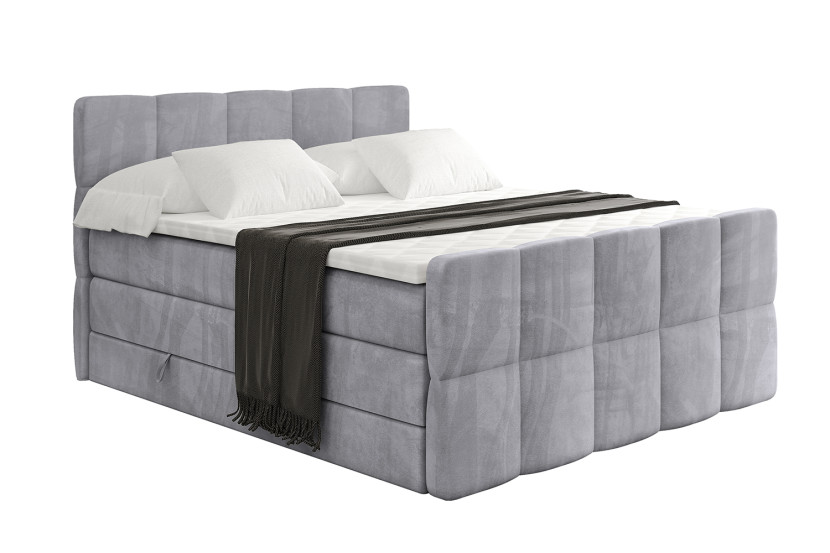 Łóżko kontynentalne z pojemnikiem i materacem H3|H4 LIRO-Z KING 200x200cm 525167