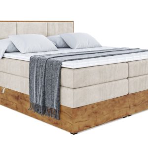 Łóżko kontynentalne z pojemnikiem i materacem H3|H4 LOLLI1 KING 200×200 cm 664549