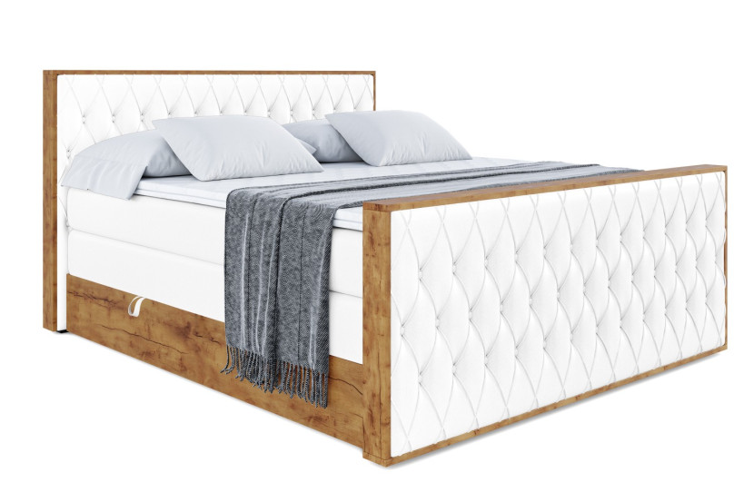 Łóżko kontynentalne z pojemnikiem i materacem H3|H4 LOLLI5-Z KING 180x200cm 654742
