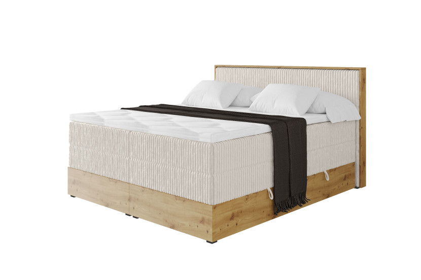 Łóżko kontynentalne z pojemnikiem i materacem H3|H4 LOLLI9 KING 120x200 992302