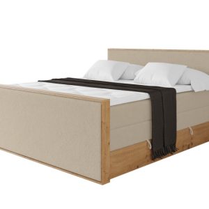 Łóżko kontynentalne z pojemnikiem i materacem H3|H4 LOLLI9-Z KING 120×200 992315