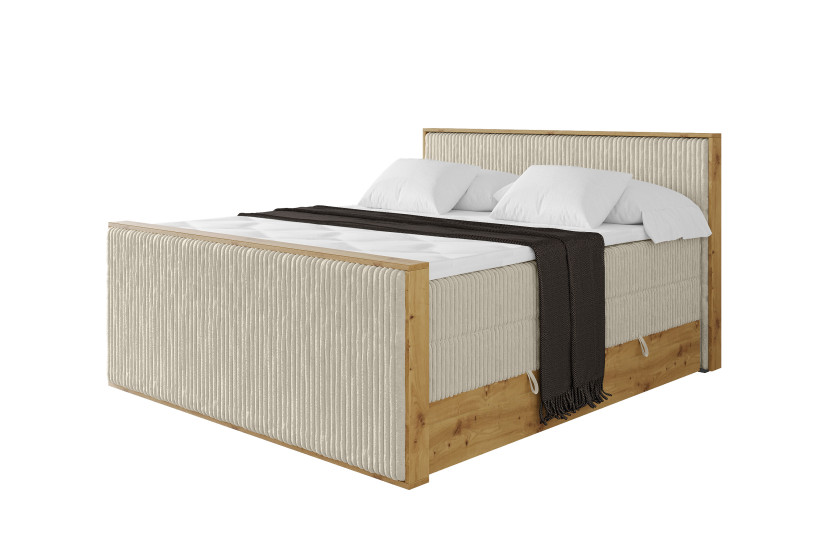 Łóżko kontynentalne z pojemnikiem i materacem H3|H4 LOLLI9-Z KING 140x200 992179