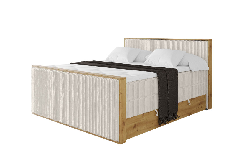 Łóżko kontynentalne z pojemnikiem i materacem H3|H4 LOLLI9-Z KING 180x200 992025
