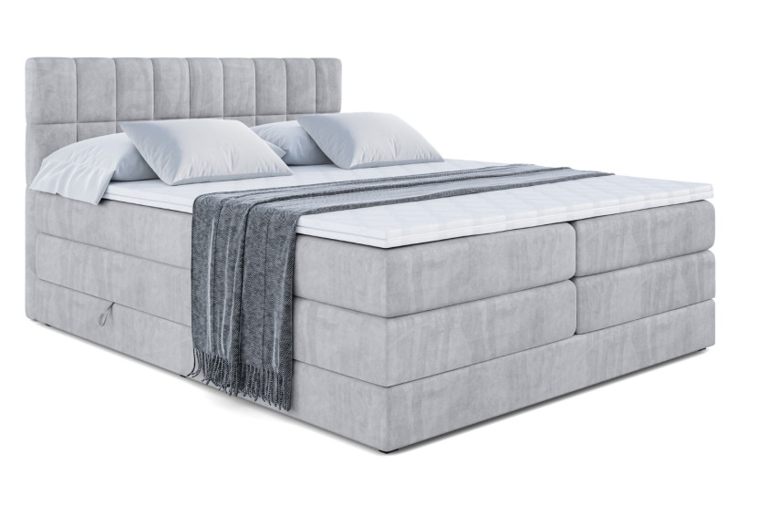 Łóżko kontynentalne z pojemnikiem i materacem H3|H4 MIAMI KING 200x200 cm 208466