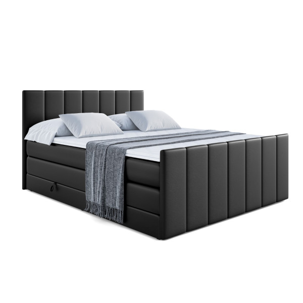 Łóżko kontynentalne z pojemnikiem i materacem H3|H4 MOETI-Z KING 160x200cm 235391