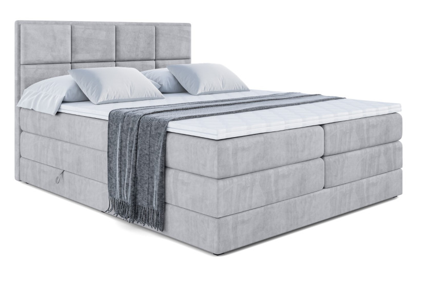 Łóżko kontynentalne z pojemnikiem i materacem H3|H4 NOVA KING 120x200 cm 443509
