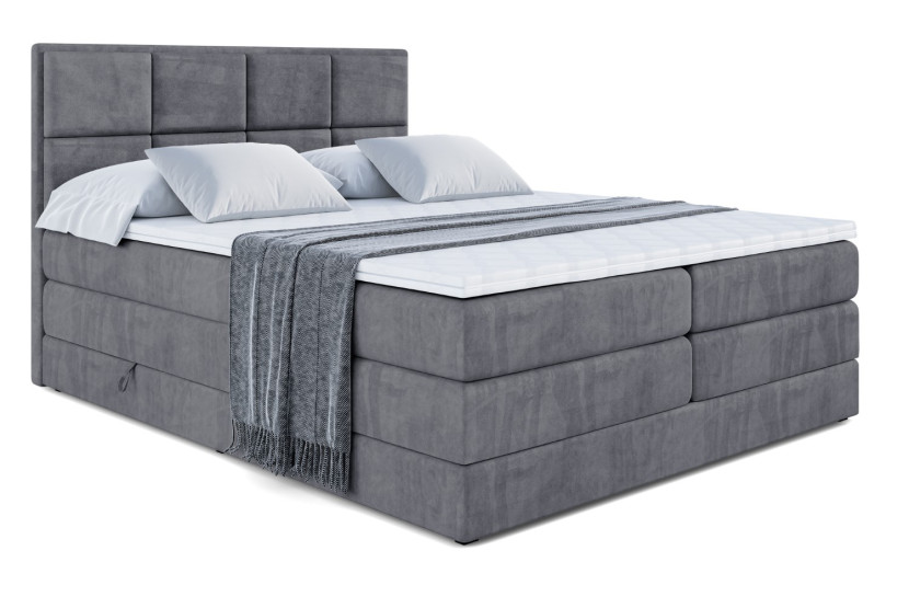 Łóżko kontynentalne z pojemnikiem i materacem H3|H4 NOVA KING 140x200 cm 443525