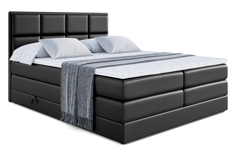Łóżko kontynentalne z pojemnikiem i materacem H3|H4 NOVA KING 140x200 cm 443584