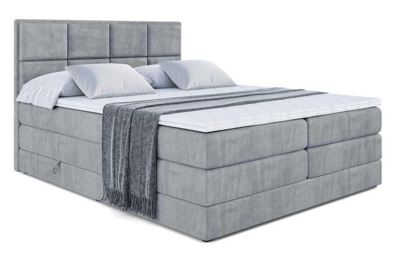 Łóżko kontynentalne z pojemnikiem i materacem H3|H4 NOVA KING 160x200 cm 443583