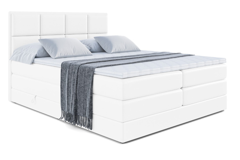 Łóżko kontynentalne z pojemnikiem i materacem H3|H4 NOVA KING 180x200 cm 443540