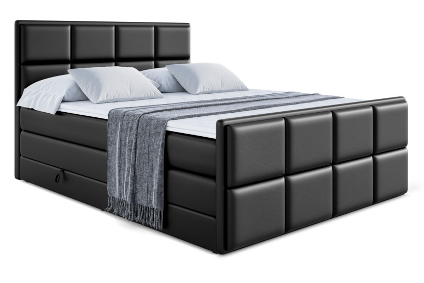 Łóżko kontynentalne z pojemnikiem i materacem H3|H4 NOVA-Z KING 140x200cm 443569