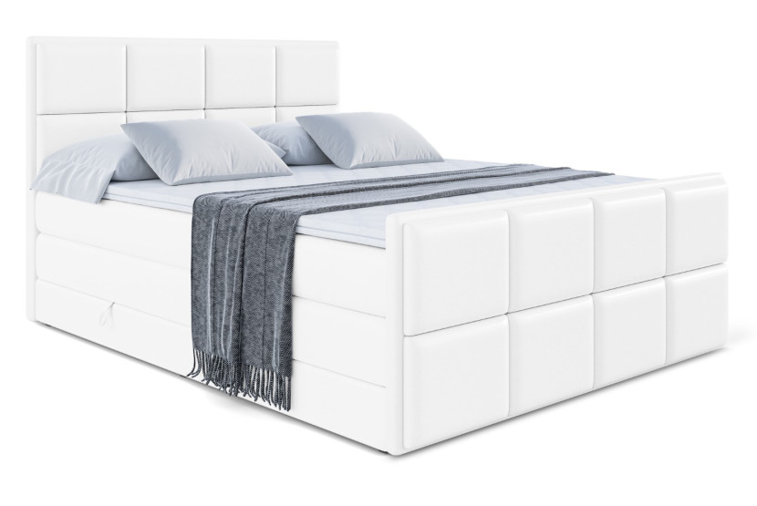 Łóżko kontynentalne z pojemnikiem i materacem H3|H4 NOVA-Z KING 160x200cm 443559