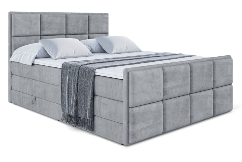 Łóżko kontynentalne z pojemnikiem i materacem H3|H4 NOVA-Z KING 200x200cm 443524