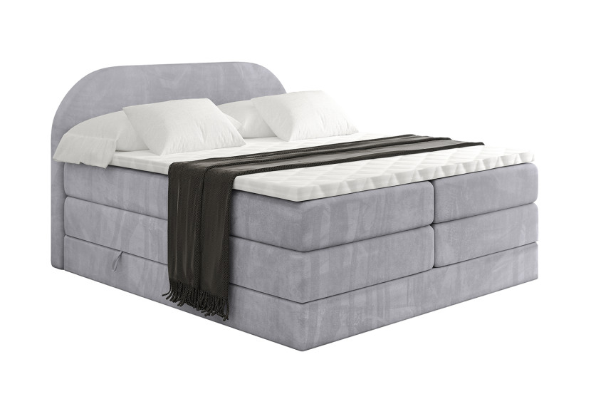 Łóżko kontynentalne z pojemnikiem i materacem H3|H4 NOX KING 120x200 cm 526550