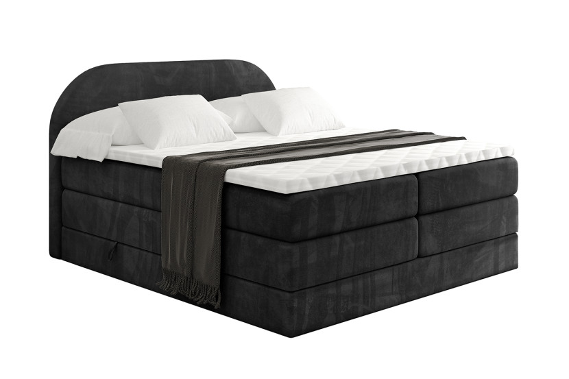 Łóżko kontynentalne z pojemnikiem i materacem H3|H4 NOX KING 140x200 cm 526546