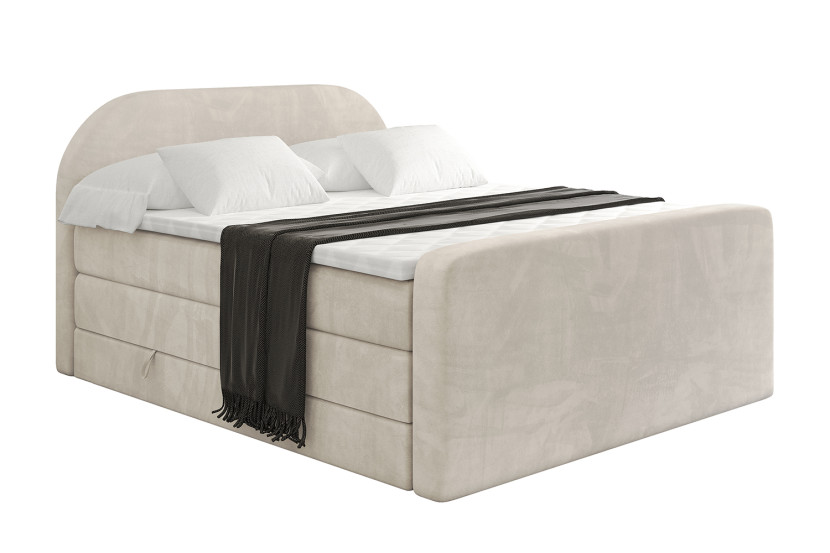 Łóżko kontynentalne z pojemnikiem i materacem H3|H4 NOX-Z KING 120x200cm 524921