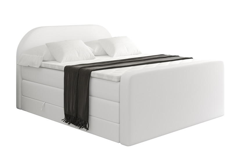 Łóżko kontynentalne z pojemnikiem i materacem H3|H4 NOX-Z KING 120x200cm 524622