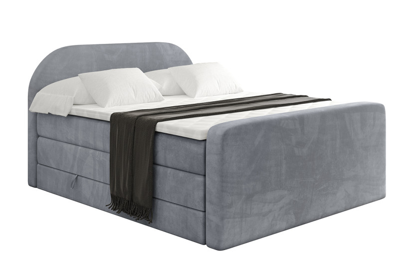 Łóżko kontynentalne z pojemnikiem i materacem H3|H4 NOX-Z KING 140x200cm 524803