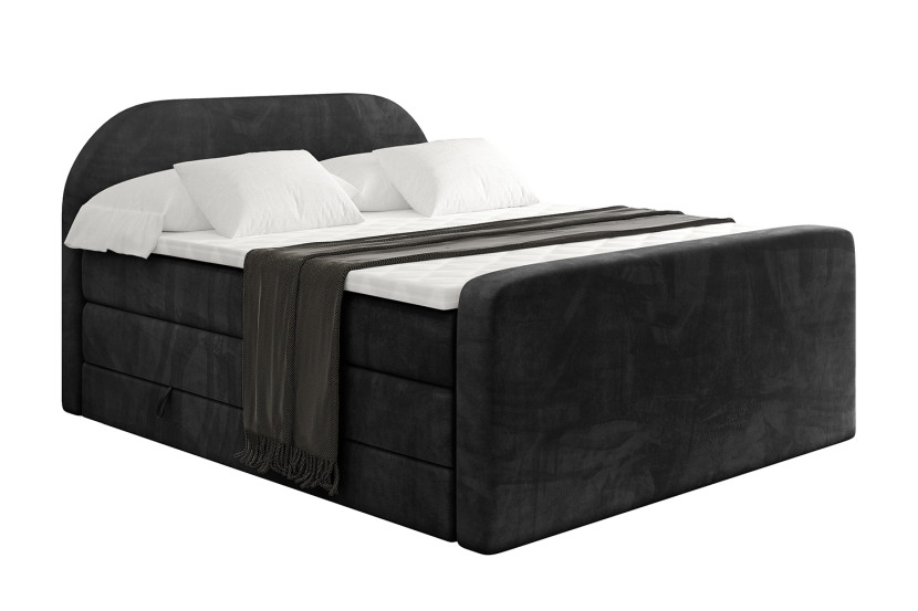 Łóżko kontynentalne z pojemnikiem i materacem H3|H4 NOX-Z KING 160x200cm 524628