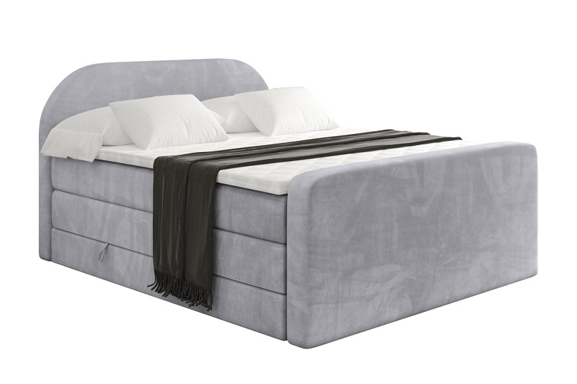 Łóżko kontynentalne z pojemnikiem i materacem H3|H4 NOX-Z KING 180x200cm 524967