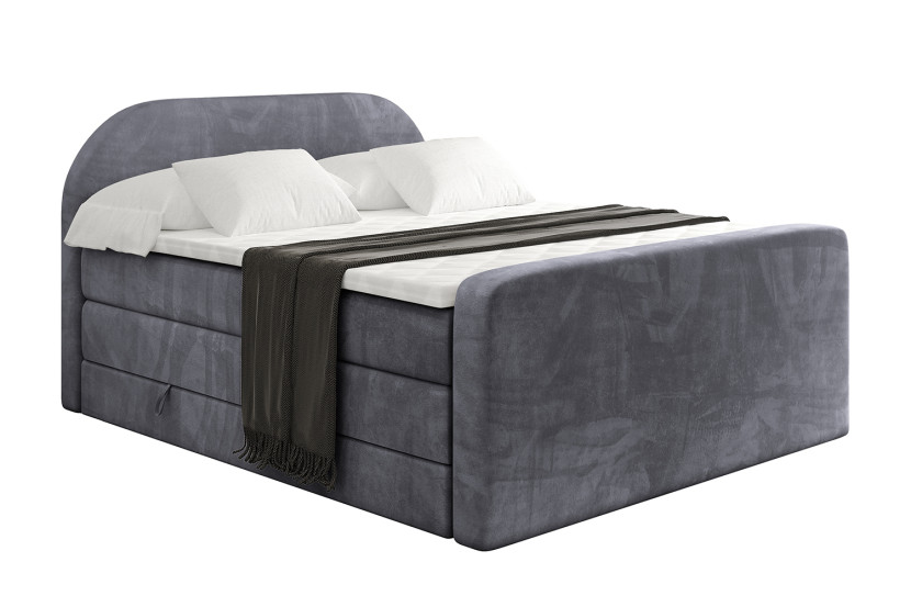 Łóżko kontynentalne z pojemnikiem i materacem H3|H4 NOX-Z KING 200x200cm 524730