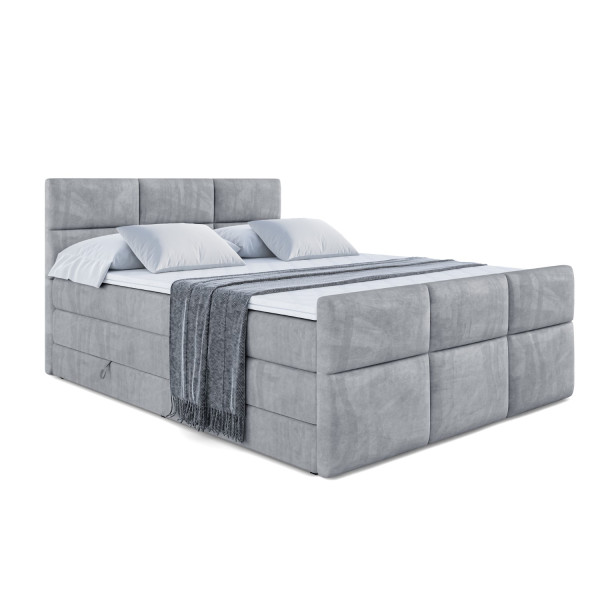 Łóżko kontynentalne z pojemnikiem i materacem H3|H4 OHIO-Z KING 160x200cm 235189